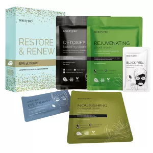 image of Beauty Pro Restore + Renew Face Mask Set