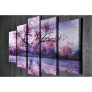 Image of BC99 Multicolor Decorative Canvas Painting (5 Pieces)