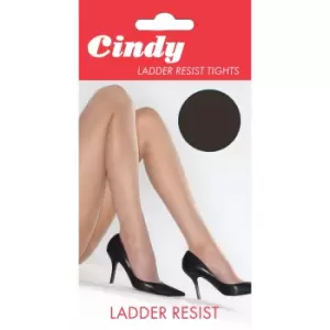 image of Cindy Womens/Ladies Ladder Resist Tights (1 Pair) (Large (5ft6a-5ft10a)) (Barely Black)