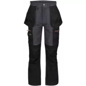 image of Regatta Mens Infiltrate Softshell Stretch Work Trousers (32R) (Iron/Black) - Iron/Black