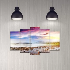 Image of 5DMDF-10 Multicolor Decorative MDF Painting (5 Pieces)