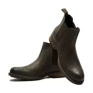 Image of Roamers Mens Softie Leather Twin Gusset Brogue Ankle Boots (8 UK) (Tan)