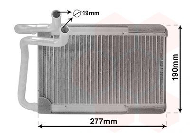 Image of VAN WEZEL Heater matrix VAN WEZEL 82016701