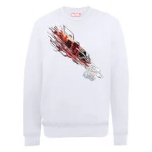 Image of Marvel Avengers Assemble Iron Man Shooting Burst Sweatshirt - White - L