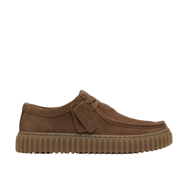 Image of Clarks Suede boat shoes Clarks Torhill Lo Marron Male 41