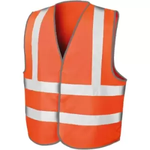 Image of Result Mens Core Safety Hi Viz Vest (Pack of 2) (S/M) (Fluorescent Orange) - Fluorescent Orange