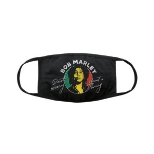 Image of Bob Marley - Don'T Worry Face Mask - Black