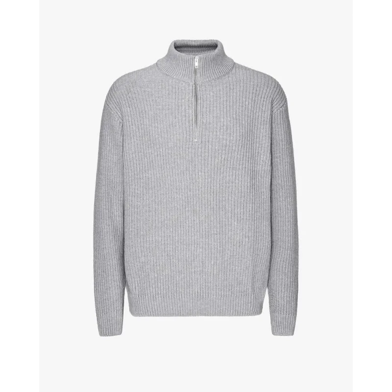 Image of Colorful Standard Merino 1/4 zip jumper Colorful Standard Heather Grey Gris Male S
