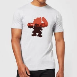 image of Nintendo Donkey Kong Silhouette Serengeti Mens Light Grey T-Shirt - L - Light Grey