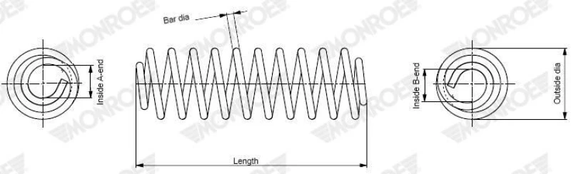 Image of MONROE Coil spring MONROE SP4727