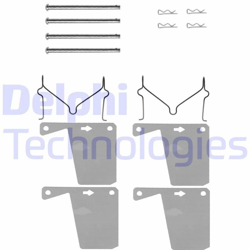 Image of DELPHI Brake pad fitting kit DELPHI LX0028