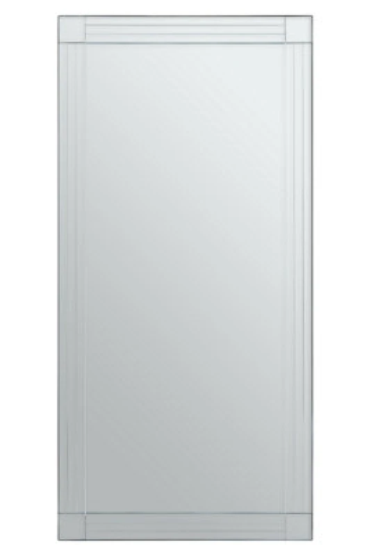 Image of Orsina Sana Rectangular Wall Mirror With Linear Detail