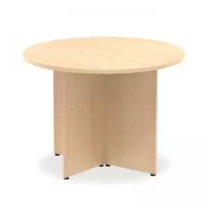 Image of Impulse 1000mm Round Table Maple Top Arrowhead Leg