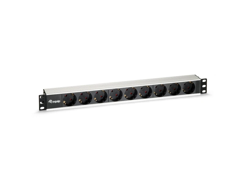 Image of Equip 9-Outlet German Power Distribution Unit. Aluminum Shell
