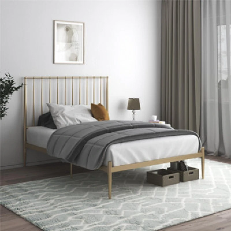 Image of Dorel Giulia Modern Metal Bed Gold - King, Gold 4152339UK