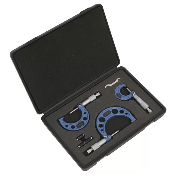 Image of Genuine SEALEY AK9651M Micrometer Set 3pc Metric