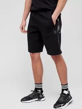 Image of adidas Originals 3 Stripe Camo Shorts - Black/Camo, Black Camo Size XS Men