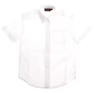 image of Boys Short Sleeved School Shirt (2-3 Years) (White)