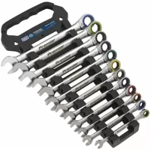 image of Combination Ratchet Spanner Set 12pc Metric - Platinum Series AK63949 - Sealey