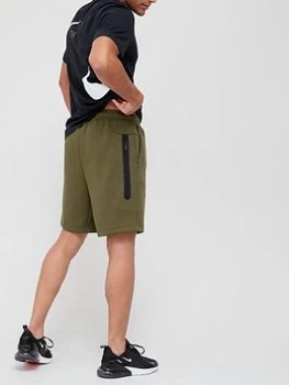 Image of Nike Tech Fleece Shorts - Green/Black, Size 2XL, Men