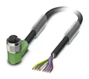 image of Phoenix Contact 1522642 Sensor Cord, 8P, M12 Rcpt-Free End, 5M