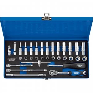 Image of Draper Expert 32 Piece 1/4" Drive Hex Socket Set Metric 1/4"
