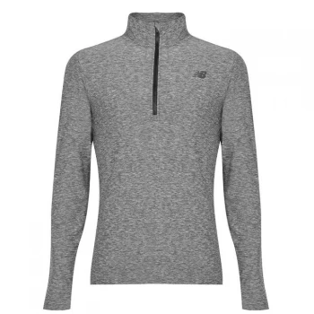 Image of New Balance Space Dye Quarter Zip Running Top Mens - Grey