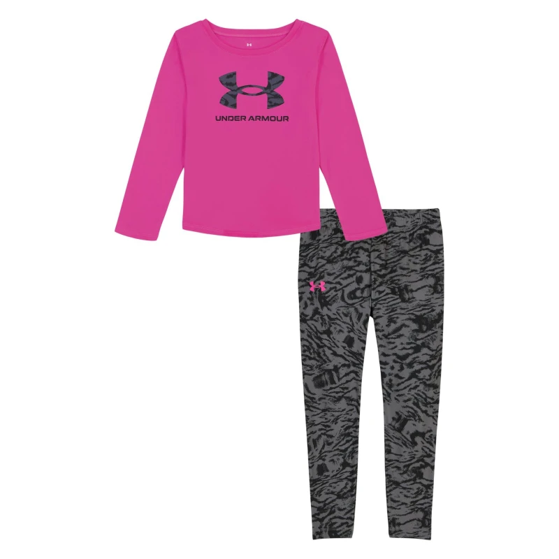 Image of Under Armour Long Sleeve Top Set Infants - Pink Pink 2 - 3 Years