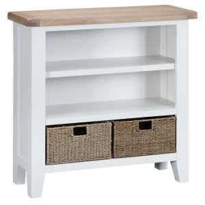 Image of Robert Dyas Madera Ready Assembled Small Wide Wooden Bookcase