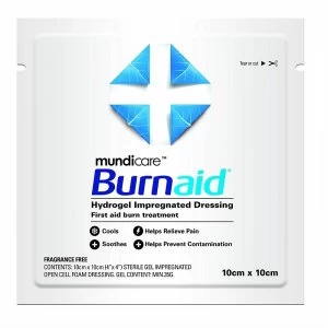 BurnAid Hydrogel Impregnated Dressing 10cm x 10cm