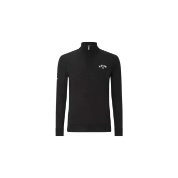 Image of Callaway UK L/S 1/4 Zip Mock Black Ink - M Size: Medium