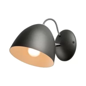 Image of Livia Dome Wall Light Graphite, 1x E27