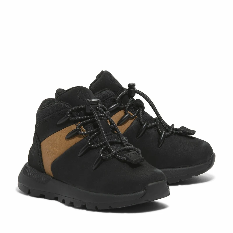 Image of Timberland SPRINT TREKKER MID LACE UP boys's Children's Shoes (High-top Trainers) in Black