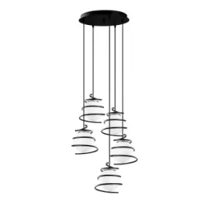 image of Model 6 Deco 5-light Cluster Ceiling Lamp Adjustable Height