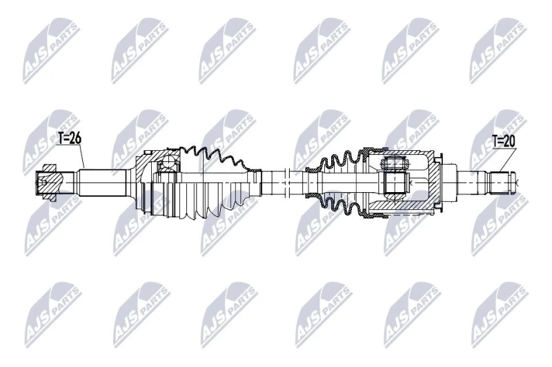 Image of NTY NPW-TY-268 Drive shaft Rear Axle Right Drive Shaft (13)