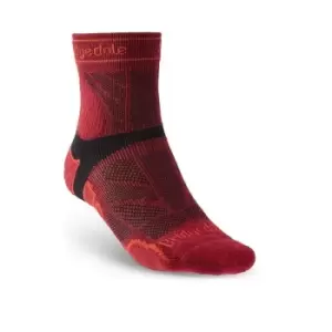 Image of Brigdedale TRAIL RUN Lightweight T2 Merino Sport 3/4 Crew Mens - X-Large Red