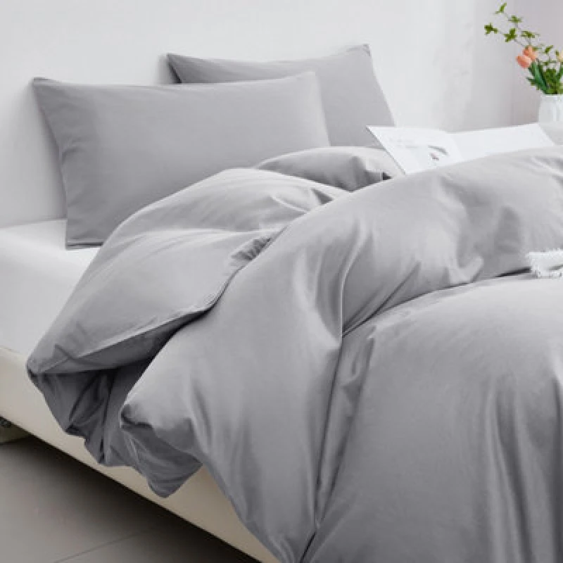 Image of Ezysleep Ezysleep 100% Egyptian Cotton Silver Duvet Cover Set Size: Super King Silver Super King Unisex 0721545407078