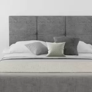Image of Aspire - Caine Upholstered Headboard, Firenza Velour, Charcoal - Headboard 60cm Size Small Double (120x190)