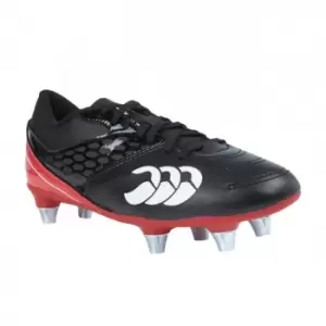 image of Canterbury Sg Junior Phoenix Raze Rugby Boot (4, Black/True Red)