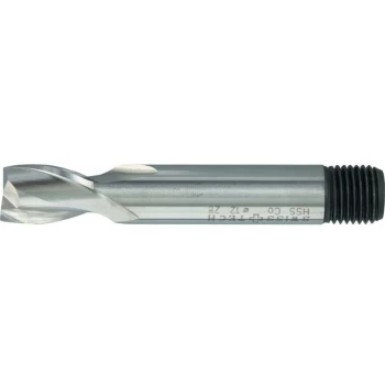 image of Swisstech - 3.5MM HSS-Co 8% Threaded Shank Short Series Slot Drills - Uncoated