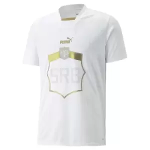 image of Puma Serbia Away Shirt 2022 2023 Adults - White