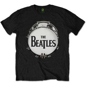 Image of The Beatles - Original Drum Skin Unisex Large T-Shirt - Black