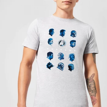 Image of Avengers: Endgame Heads Mens T-Shirt - Grey - S