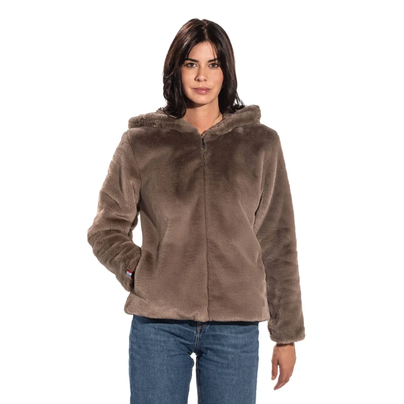 Image of Skidress Womens hoodie fleece Skidress Ines Beige Female S