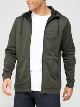 image of Nike Training Therma Full Zip Hoodie - Khaki