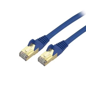 image of Startech 7ft Blue Molded Cat6a STP Patch Cable