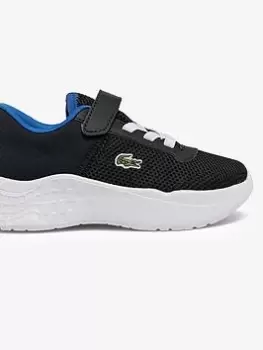 Image of Lacoste Infant Court-Drive 0722 Trainers, Black/Blue, Size 4 Younger