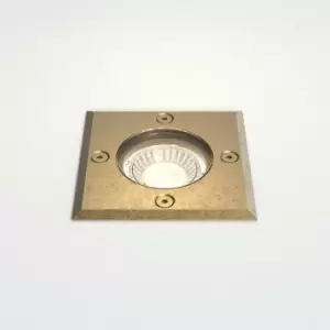 Image of Astro Gramos Outdoor Square Coastal Recessed Ground Light Solid Brass