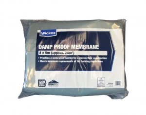 Image of Wickes 1200 Gauge Blue Damp Proof Membrane - 4 x 5m