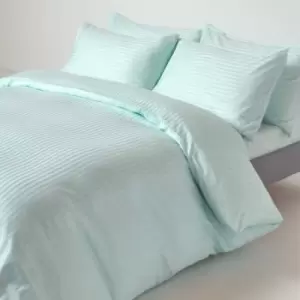 Image of Blue Egyptian Cotton Duvet Cover Set 330 Thread Count, Double - Pale mint green / blue - Pale mint green / blue - Homescapes